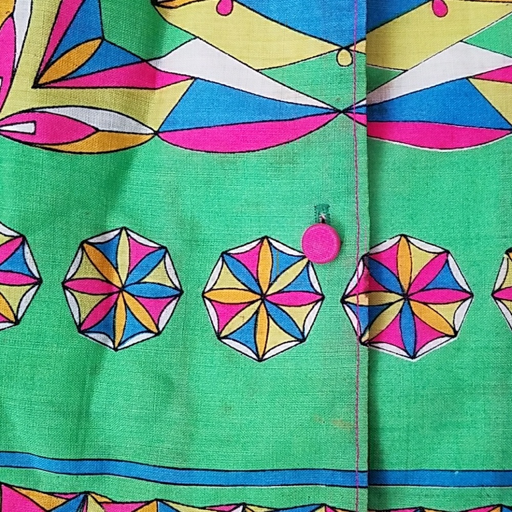 Vintage 60s Beach Linen Silk Shirt Chest 40 - Picture 6 of 8